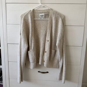 Abercrombie Beige Sweater Cardigan